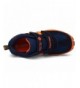 Running Kid's Outdoor Waterproof Sneakers Strap Athletic Running Shoes (Toddler/Little Kid/Big Kid) - Dark Blue/Orange - CX18...