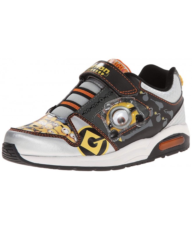 Running Kids Googly-Eye Athletic Shoe Sneaker - Silver - CA11J5AO9SV $41.57