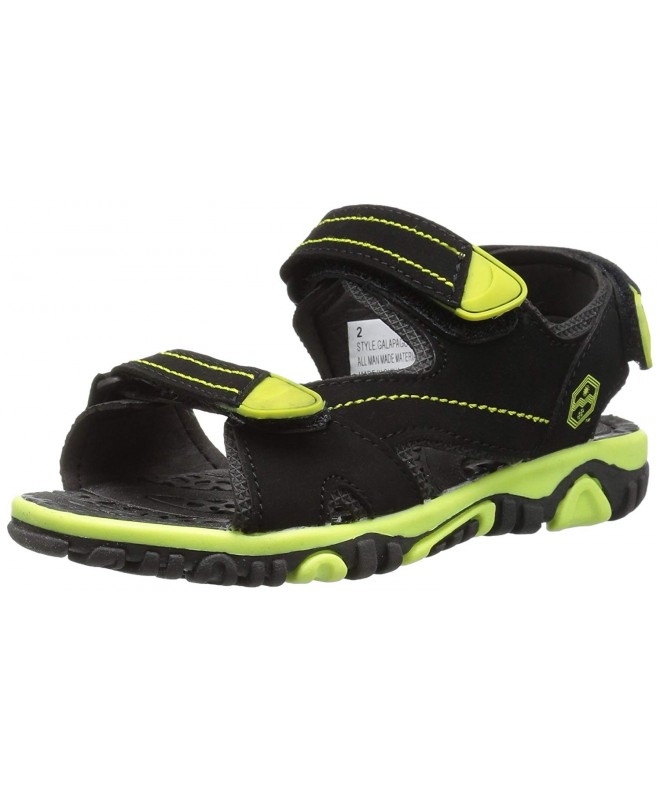 Sport Sandals Kids' Boys Galapagos Sandal - Black/Lime - CL12NUUAK3R $54.34