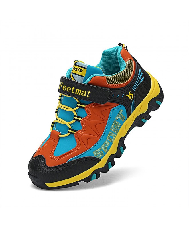 Trail Running Running Shoes for Kids Waterproof Outdoor Hiking Athletic Sneakers Black/Orange 13 M US Little Kid - CE180DNZ0Z...
