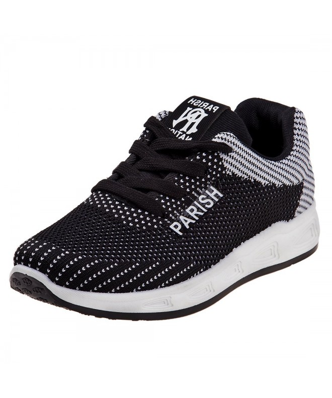 Trail Running Boys Knit Sport Running Sneakers - Black/White - CJ18DK2HK24 $24.36