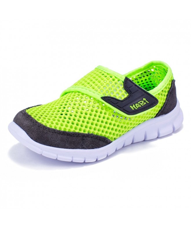 Running Boys Breathable Mesh Sneakers Lightweight Kids Casual Strap Running Shoes - Green - CF17YI3WL9R $30.92