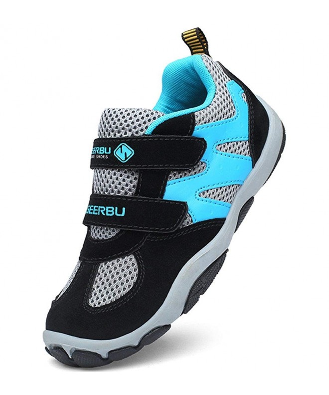 Trail Running Kid's Breathable Outdoor Hiking Sneakers Strap Athletic Running Shoes - Black/Blue - C518E4S6EU8 $44.00