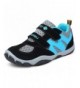 Trail Running Kid's Breathable Outdoor Hiking Sneakers Strap Athletic Running Shoes - Black/Blue - C518E4S6EU8 $42.87