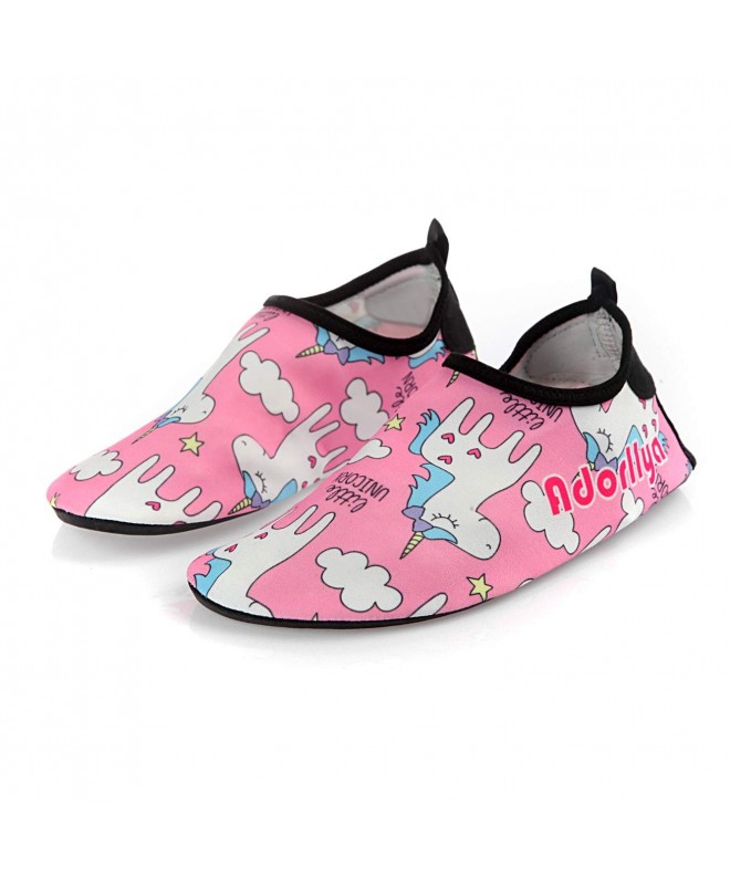 Water Shoes Water Shoes Aqua Socks Water Socks Swim Shoes for Kids Toddlers Boys Girls - Pink Unicorn - CA18E78YDA9 $25.41