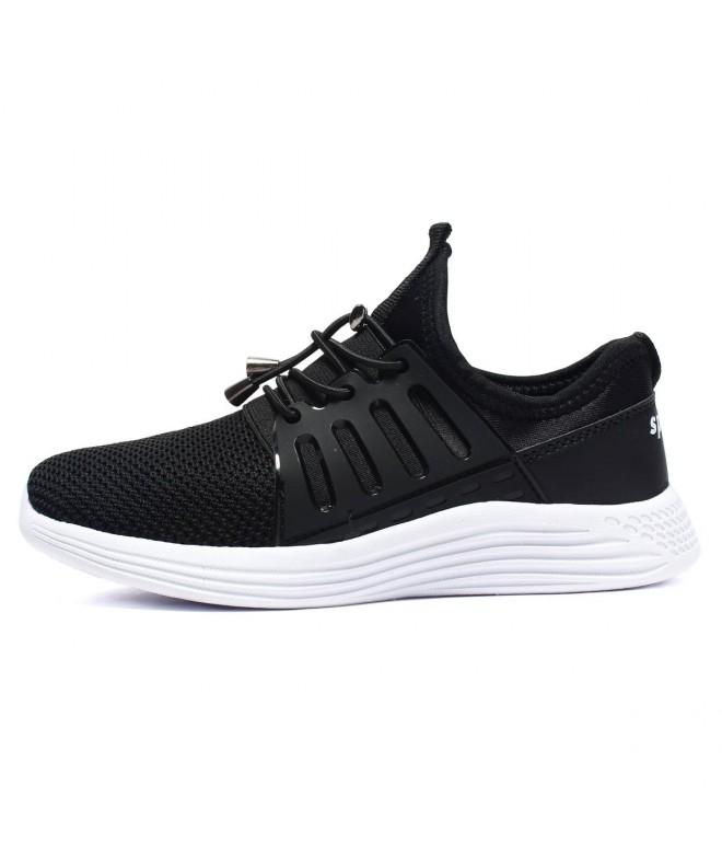 Running Kids Shoes Girls Boys Sneakers Breathable Lightweight Running Shoes - Black - C418EQGD5QX $44.02