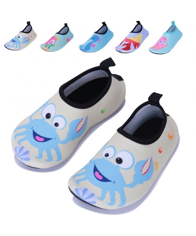 Water Shoes Toddler Kids Water Shoes Quick Drying Swim Beach Shoes Aqua Socks for Boys & Girls - 6-yellow Crab - CW18CY0SA77 ...
