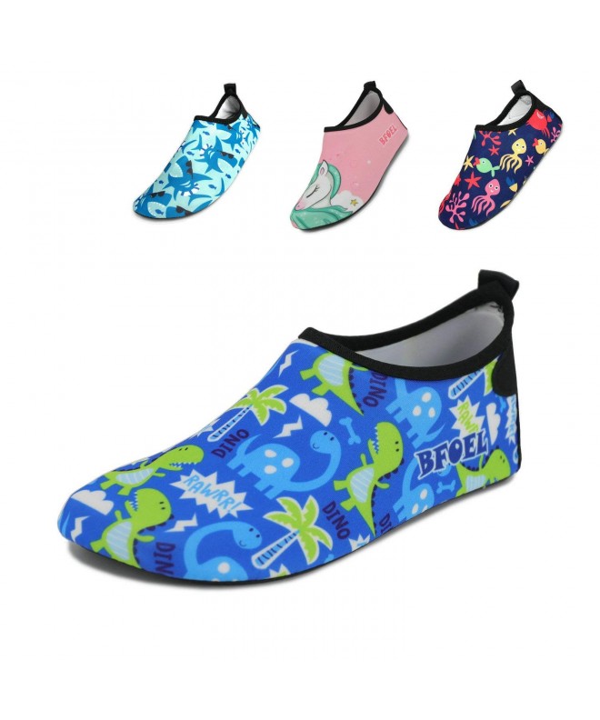 Water Shoes Kids Swim Water Shoes Quick Dry Slip on Aqua Socks(Toddler/Little Kid) - Blue Dinosaur - C118NW2D8KN $22.28