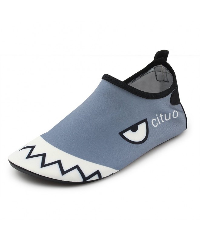 Water Shoes Child Outdoor Sports Barefoot Aqua Socks Slippers for Yoga Run Swim - Shark - CM18E884IC8 $26.15