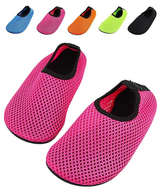 Water Shoes Quick Dry Water Shoes for Kids Boys Girls Beach Pool Aqua Socks - Hot Pink - CJ17YQMEZ3X $19.77