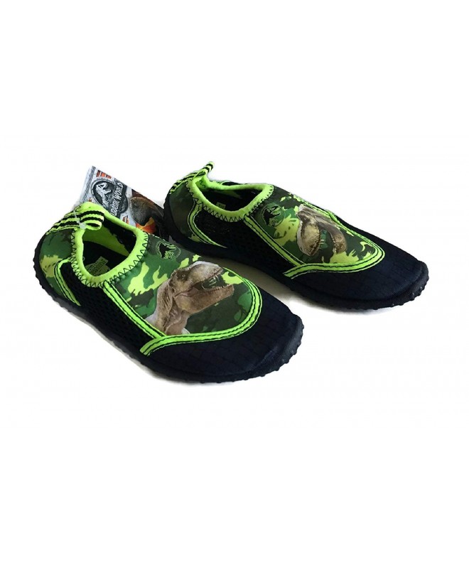 Water Shoes Jurassic Park Boys Mesh Water Shoes Black - Neon Green - CO18DWIU6HO $37.84