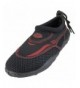 Water Shoes Kids' Quick Dry Mesh Drawstring Non-Slip Water Shoe (Little Kid/Big Kid) - Black/Red - CV18C9DWO6T $29.00