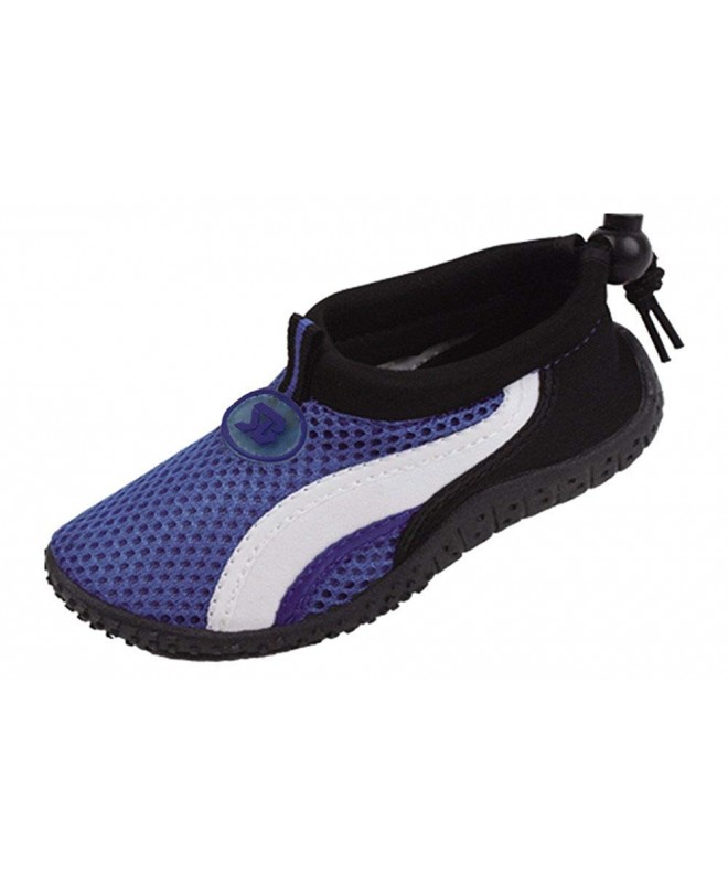 Water Shoes Kids' Mesh Quick Dry Drawstring Water Shoe (Little Kid/Big Kid) - Blue - CF18CM4Q45L $25.32