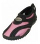 Water Shoes Kids' Mesh Quick Dry Drawstring Non-Slip Water Shoe (Little Kid/Big Kid) - Black/Pink - CY18C9HXWA4 $27.51