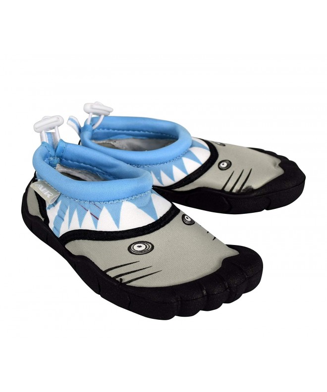 Water Shoes Waterproof Sports Aqua Sandals Kids Water Shoes Boys Girls Water Socks - Grey Turquoise - CI18DUAT3G6 $22.11