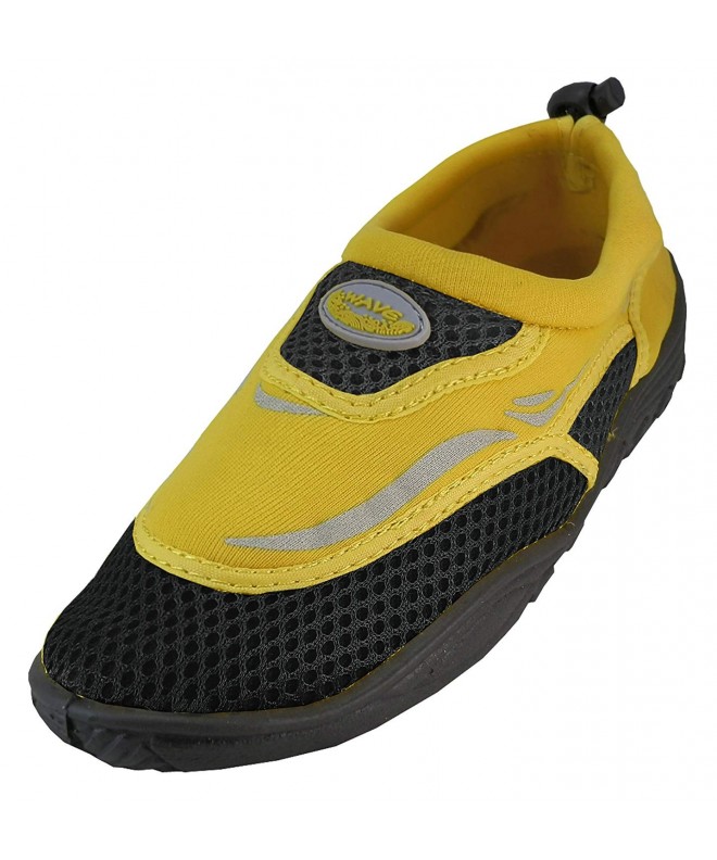 Water Shoes Boys Pool Ocean Sport Water Shoes (Big Kid - Black/Yellow) - CM11WTC2G9H $22.61