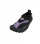 Water Shoes Youth Kids Boys Girls Waterproof Barefoot Water Shoes 2285C - Black/Purple - CN12MZFROJM $19.12