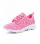 Running Boy's Girl's Breathable Running Shoes Lace Up Sneakers(Little Kid/Big Kid) - Pink - CC189QGG2LT $32.19