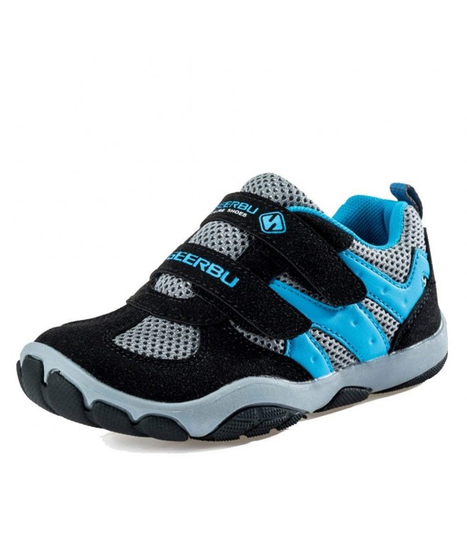 Running Boy's Leather Casual Outdoor Breathable Running Shoes Sneakers(Little Kid/Big Kid) - Black - CX184T4A2OD $46.62