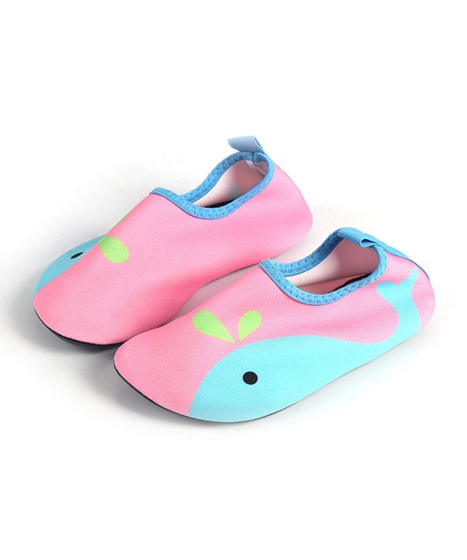 Water Shoes Kids Quick-Dry Water Shoes Lightweight Aqua Socks for Beach Pool Surf Yoga Exercise - Pink - CX185LGE24N $21.97