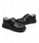 Oxfords Boys' Hook&Loop Formal Prince Round Toe Oxfords Dress Shoes - Black - C01840T7M0K $43.89