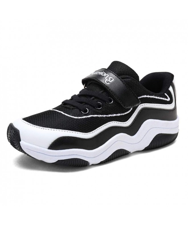 Running Kids Tennis Shoes Colorblock Lightweight Breathable Running Sneaker - Black - CS18GDR6HXZ $43.76