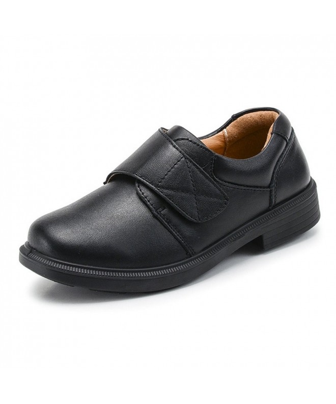 Oxfords Boys Monk-Strap Hook and Loop School Uniform Oxford Dress Shoes (Little Kid/Big Kid) - 2 Black - CD185D5K83C $42.95