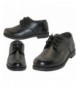 Oxfords Boys Lace Up Dress Shoes - Plain Toe Blucher Oxford - CR12FBNOTGN $25.44