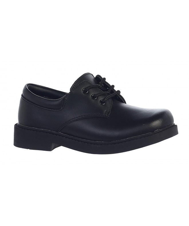 Oxfords Boy's Matte Leather Dress or Casual Shoes Black or White - Toddler to Youth - Black - C511HN4HDB7 $57.17